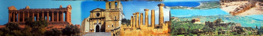 Collage valle des temples d'Agrigente